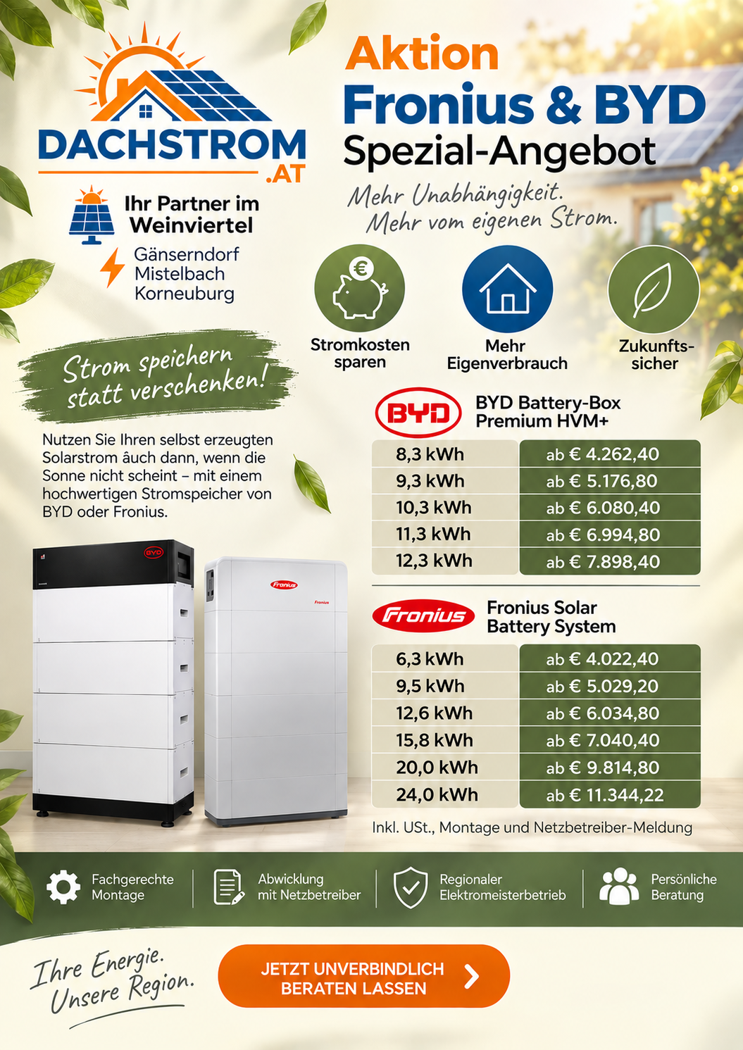 Fronius BYD Speicher Aktion